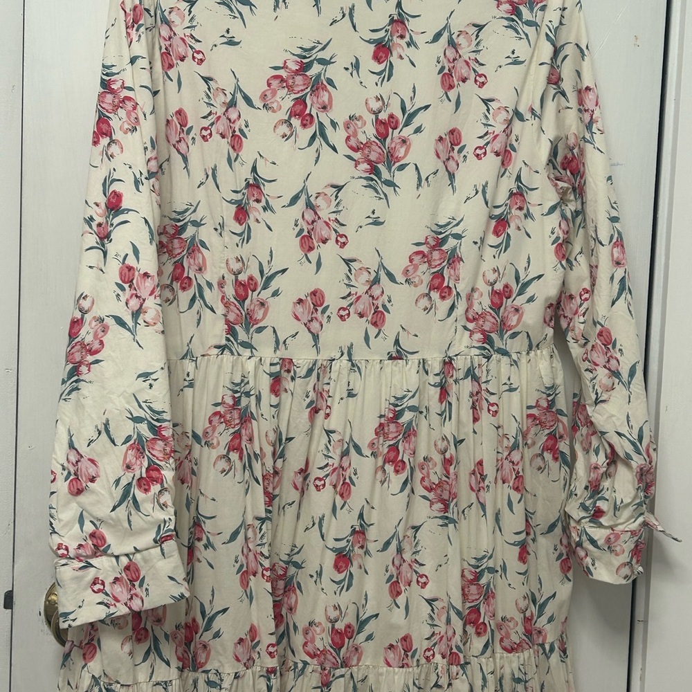 Dainty Jewells Floral Long Sleeve Dress - Pink and Cream - Picture 6 of 7